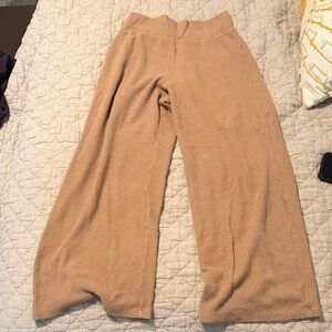 Abercrombie and Fitch Tan Waffle Knit Pants